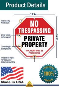 img 3 attached to 🚫 Weatherproof Trespassing Sign for Private Property