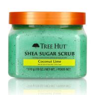 🌴 exfoliate and nourish your skin: tree hut shea sugar body scrub - coconut lime: 18 oz logo