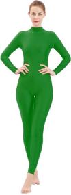 img 4 attached to High-Neck Zippered Full Body Leotard Unitard for Dancewear - Unisex by Gaibest Adult