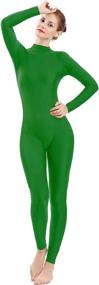 img 2 attached to High-Neck Zippered Full Body Leotard Unitard for Dancewear - Unisex by Gaibest Adult