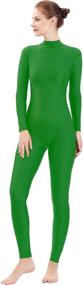 img 3 attached to High-Neck Zippered Full Body Leotard Unitard for Dancewear - Unisex by Gaibest Adult