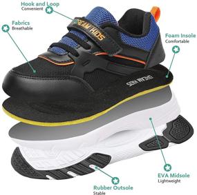 img 2 attached to Walking Athletic Running Lightweight Sneakers for Boys – Perfect Outdoor Shoes