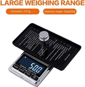 img 3 attached to Ataller Digital Pocket Scale - Precision Mini Electronic Gram Weight Scales, 0.001oz/0.01g, 500g Capacity, Portable Jewelry Scale with Tare, Auto Off, Stainless Steel Body, White Backlit Display (Max:500g/d=0.01g)