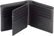 leather bifold men's wallet with advanced rfid blocking technology logo