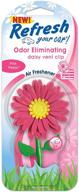 🌼 daisy vent clip car & home odor eliminating air freshener - pink petals scent: cleanse and freshen any space! logo