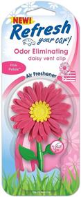 img 1 attached to 🌼 Daisy Vent Clip Car & Home Odor Eliminating Air Freshener - Pink Petals Scent: Cleanse and Freshen Any Space!