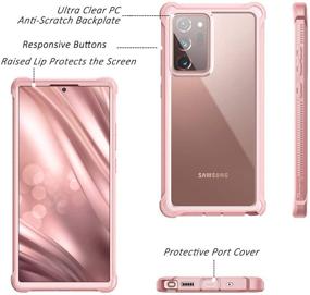 img 3 attached to 📱 Dexnor Galaxy Note 20 Ultra Clear Case - Protective Shockproof Cover, Pink, No Screen Protector, Heavy Duty Defender Bumper