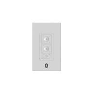 white 6-speed ceiling fan wall control with bluetooth and single pole wallplate логотип