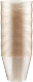img 3 attached to 🥳 Pack of 100 Gold Glitter 9 oz Party Cups - Classic Tumblers by Oojami