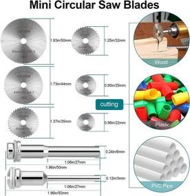 img 3 attached to Ultimate Cutting Wheel Set: Resin Cut Off Wheels, HSS Saw Blades, Diamond Cutting Wheel & More for Wood, Glass, Plastic, Stone & Metal