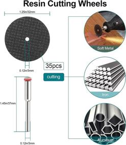 img 2 attached to Ultimate Cutting Wheel Set: Resin Cut Off Wheels, HSS Saw Blades, Diamond Cutting Wheel & More for Wood, Glass, Plastic, Stone & Metal