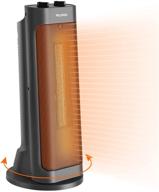 pelonis pth15a2bgb 1500w fast heating space heater: programmable thermostat, easy control, oscillation, 7.72 x 7.72 x 17.76 inches, grey logo