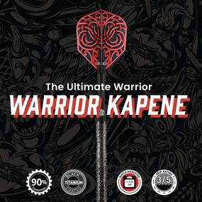 img 3 attached to 🎯 Kapene Darts Warrior - 90% Tungsten Pro Throwing Darts Set, Steel Tip – Handcrafted in New Zealand – Specially Designed Dart Flights for All – Premium Metal Tip Bar Darts for Adults