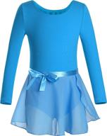 🩰 danshow girls ballet dance tutu dress with long sleeve leotard and skirt логотип