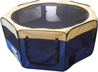 🐾 large soft side pet play pen/kennel for dogs or cats - cool runners 60x60x30 inches, indoor/outdoor portable logo