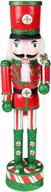 clever creations lollipop soldier nutcracker: festive 15 inch wooden christmas décor for shelves and tables logo