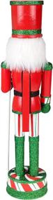 img 2 attached to Clever Creations Lollipop Soldier Nutcracker: Festive 15 Inch Wooden Christmas Décor for Shelves and Tables