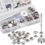 🔒 stainless steel snap fastener kit for marine boat canvas clothing leather & jackets - 25set logo