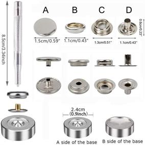 img 2 attached to 🔒 Stainless Steel Snap Fastener Kit for Marine Boat Canvas Clothing Leather & Jackets - 25Set