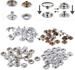 img 1 attached to 🔒 Stainless Steel Snap Fastener Kit for Marine Boat Canvas Clothing Leather & Jackets - 25Set