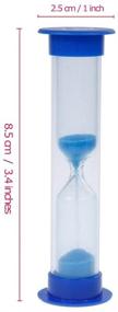 img 3 attached to ⏳ Mini Multicolor Sandglass Timers - Set of 6 Small Colorful Sandglass Sand Clocks in Various Colors and Time Intervals (30sec / 1min / 2mins / 3mins / 5mins / 10mins) - Ideal Mini Toy Hourglass Set for Kids at Home and School