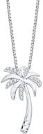 🌴 katarina palm tree pendant necklace with diamond on gold/sterling silver box chain (1/10 cttw, j-k, si2-i1) logo