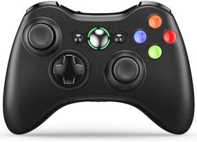 img 4 attached to 🎮 Upgraded VOYEE Wireless Controller for Microsoft Xbox 360 & Slim with Improved Joystick, Dual Shock, and Headset Port (Black)
