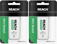 🦷 reach dental floss: waxed mint flavor, 200 yard, pack of 2 - high-quality oral care logo