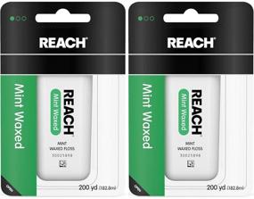 img 3 attached to 🦷 Reach Dental Floss: Waxed Mint Flavor, 200 Yard, Pack of 2 - High-Quality Oral Care