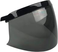 👷 bell scout air shield street motorcycle helmet accessories - dark smoke, universal size logo