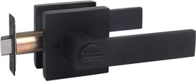 img 3 attached to 🚪 Enhance Your Privacy with Stylever 6-Pack Privacy Square Black Door Handle Lever Sets - Left and Right Handed Contemporary, Reversible, Keyless Design for Bedroom and Bathroom