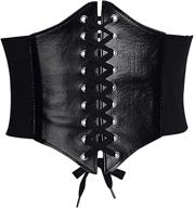 lamdgbway lace up leather corset elastic women's accessories and belts logo