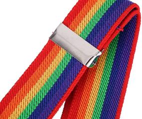 img 2 attached to 👔 Adjustable Unisex Clip-On Elastic Suspenders for Men - Assorted Colors by Livingston