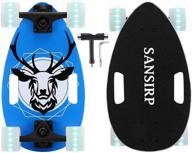 🛹 sansirp 17&#34; mini longboard: lightweight wood cruiser skateboard with led wheels - perfect for kids and adults, includes t-tool - portable and complete! логотип