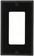 🔳 black leviton 80401-ne 1-gang decora/gfci device wallplate - standard size, durable thermoplastic nylon, device mount logo