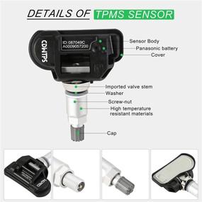img 1 attached to 🚗 CDWTPS A0009050030 TPMS Sensor, Tire Pressure Monitoring System Replacement for Mercedes-Benz B250 C230 C250 C280 C300 C350 C63 AMG CL550 CL600 CL63 Smart Fortwo (4-Pack)