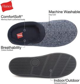 img 2 attached to Тапочки Hanes Comfort Soft с памятью Memory Foam для мужчин и мальчиков - удобство для ног - универсальность для использования в помещении и на открытом воздухе.