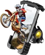 🚲 bike phone holder, motorcycle phone mount - oqtiq motorcycle handlebar cell phone clamp for iphone 13/12 pro max, samsung s9/s10 and more (4.7"-6.8") logo