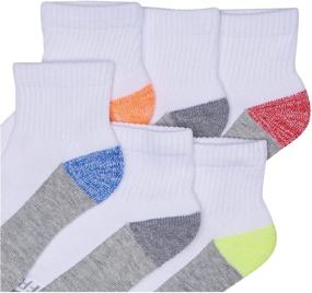 img 2 attached to 🧦 Fruit of the Loom Boys' Half Cushion Ankle Socks (Pack of 10)