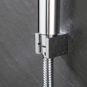 img 2 attached to 🚿 KES Brass Handheld Shower Head Holder Bracket - Wall Mount for Bathroom Hand Sprayers - Square Chrome - C107