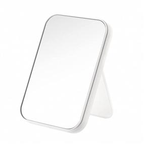 img 3 attached to 💄 ASSQI Foldable Square Makeup Mirror: Portable, Adjustable Vanity Mirror for Women's Table Desks