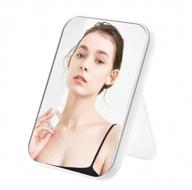 💄 assqi foldable square makeup mirror: portable, adjustable vanity mirror for women's table desks логотип