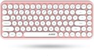 🔲 lomiluskr 308i compact 84-key wireless bluetooth keyboard for tablets, portable mini keyboard, ios/android/windows compatible (pink) логотип