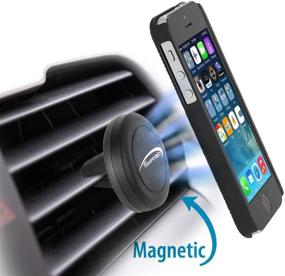 img 1 attached to 📲 iSunnao CM-7903 Magnetic Phone Car Mount - Air Vent Universal iPhone Samsung Smartphone Holder with Strong Magnets and Metal Plates - 2 Packs