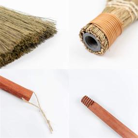 img 2 attached to 🧹 Small Vietnamese Straw Soft Broom for Indoor-Outdoor Cleaning - Natural Whisk Sweeping Hand Handle Broom with 9.84'' Width and 27.55'' Length - Ideal for Dustpan, Sofa, Car Hood, and Décor