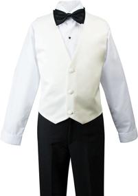 img 2 attached to 🤵 Classic Elegance: Boys' Spring Notion Modern Tuxedo in Black Burgundy - Suits & Sport Coats