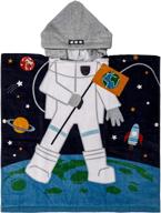 детский хлопковый халат с капюшоном астронавта: идеально подходит для ванны, пляжа и бассейна! логотип