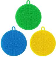 premium asherkeep silicone sponge for dishes (3 pack) - non-scratch & durable silicone sponges - efficient kitchen cleaning solution - silicone dish sponge scourer logo