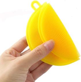 img 3 attached to Premium AsherKeep Silicone Sponge for Dishes (3 Pack) - Non-Scratch & Durable Silicone Sponges - Efficient Kitchen Cleaning Solution - Silicone Dish Sponge Scourer