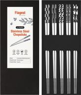 🥢 flagest stainless chopsticks: reusable and dishwasher-safe for convenient dining logo